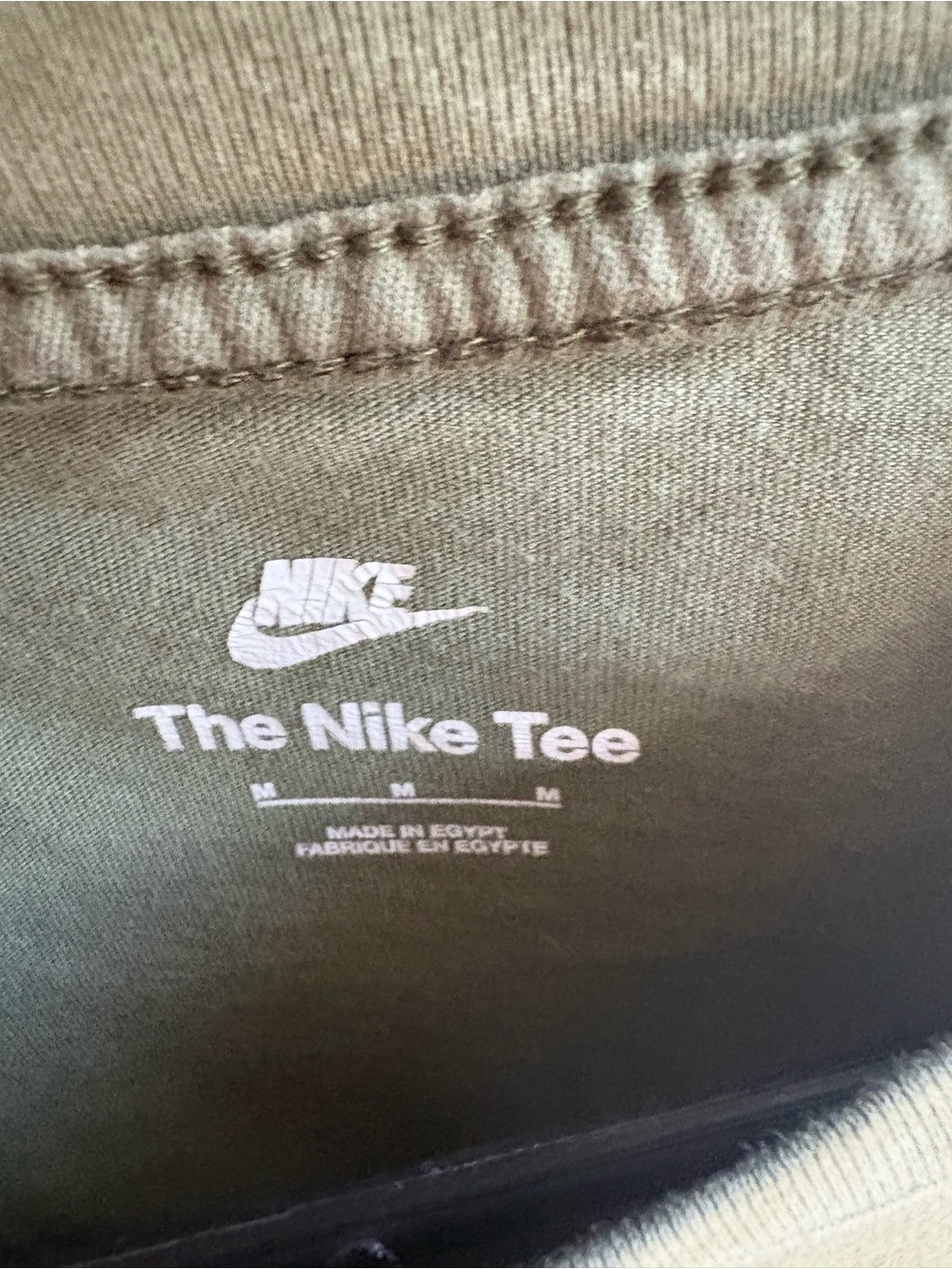 Nike Olive Green Short Sleeve Logo Tee - Picture 2 of 3